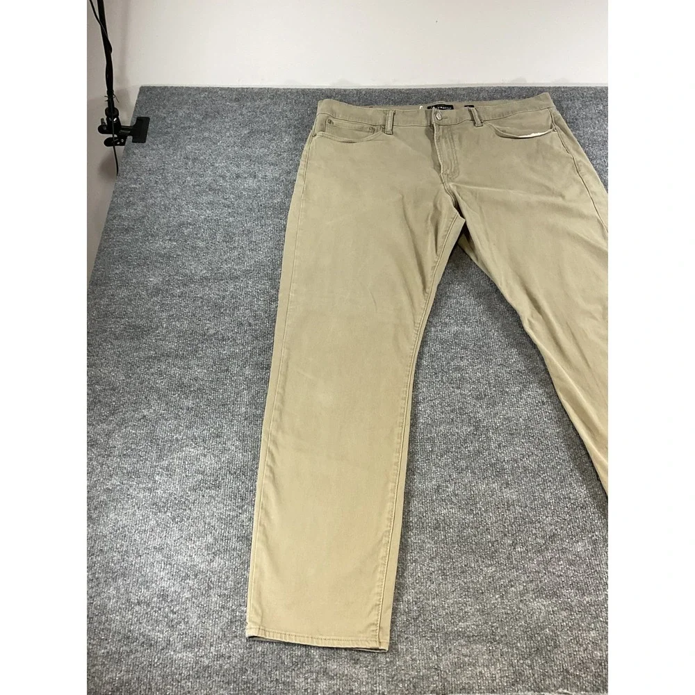 Lucky Brand 121 Slim Pants 40x32 Khaki Beige Stretch Chinos Men's Slim Fit Casua